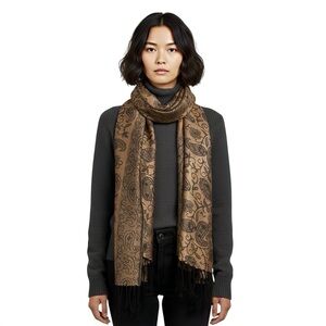 Pashmina Brown Paisley Scarf